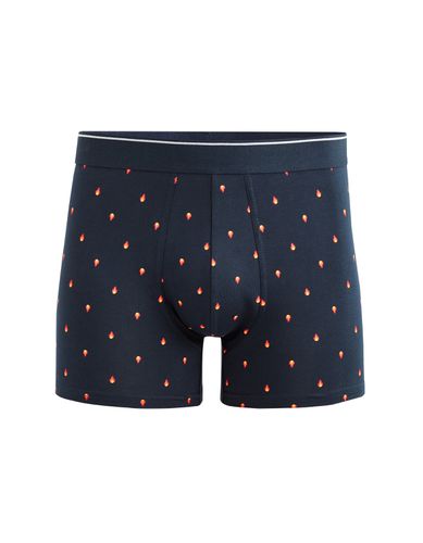 Boxer en coton stretch - marine - camaieu - Modalova