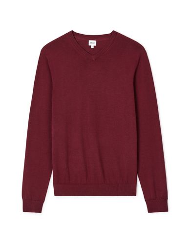 Pull col V 100% coton - bordeaux - camaieu - Modalova