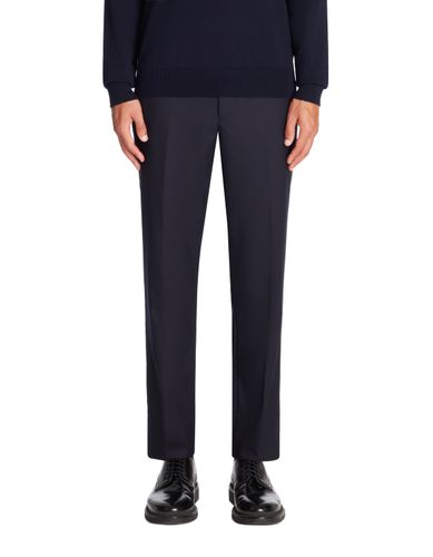 Pantalon de costume slim 100% laine - marine - camaieu - Modalova