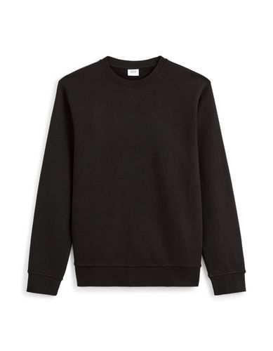 Sweat col rond en coton - noir - camaieu - Modalova