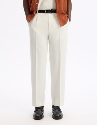 Pantalon loose stretch - beige - camaieu - Modalova