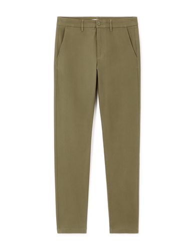 Pantalon chino slim coton stretch - taupe - camaieu - Modalova