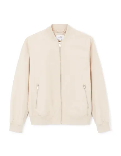 Bomber en coton mélangé - beige - camaieu - Modalova