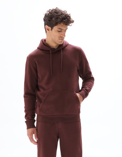 Sweat regular à capuche 100% coton - bordeaux - camaieu - Modalova