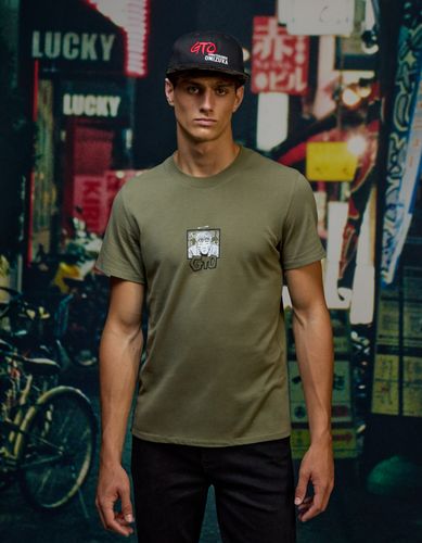 GTO - T-shirt kaki Eikichi Onizuka - camaieu - Modalova