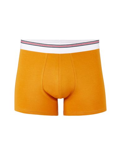 Boxer coton stretch ceinturé contrastée - jaune - camaieu - Modalova