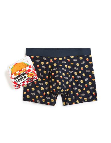 Coffret boxer burger - marine - camaieu - Modalova