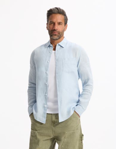 Chemise regular 100% lin - camaieu - Modalova