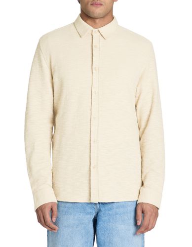 Chemise regular à bouclette coton mélangé - camaieu - Modalova