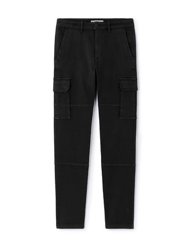 Pantalon cargo straight - noir - camaieu - Modalova