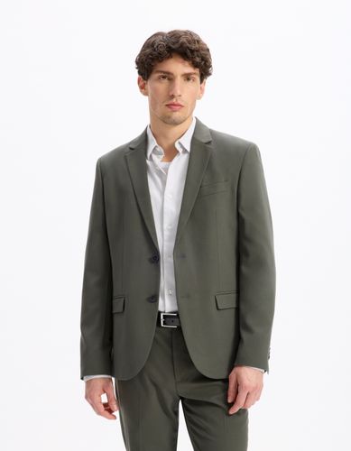 Veste de costume slim stretch - kaki clair - camaieu - Modalova