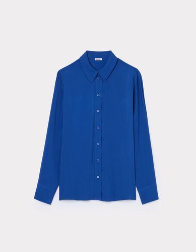 Chemisier en satin fluide - bleu électrique - celio - Modalova