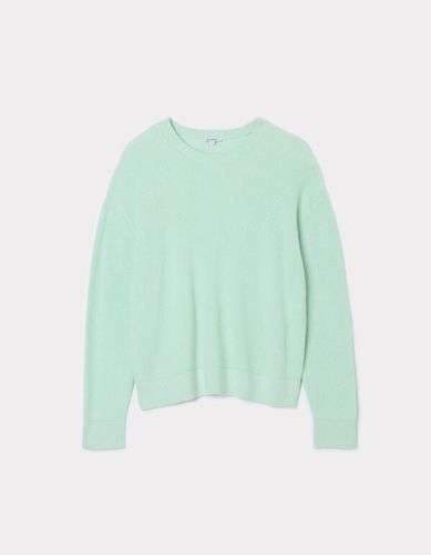 Pull coton en maille perlée - vert d'eau - camaieu - Modalova