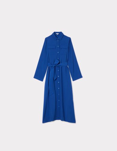 Robe chemise à ceinture - bleu électrique - celio - Modalova