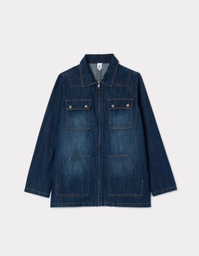 Veste en denim - bleu - camaieu - Modalova