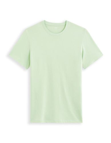 T-shirt straight col rond 100% coton - vert - celio - Modalova