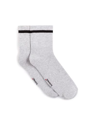 Chaussettes sport mi-hautes coton - gris clair - camaieu - Modalova