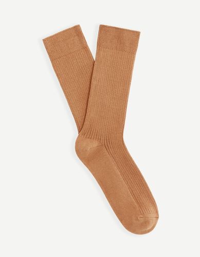 Chaussettes hautes coton - marron - celio - Modalova