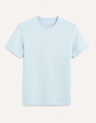 T-shirt col rond straight coton mélangé - celio - Modalova