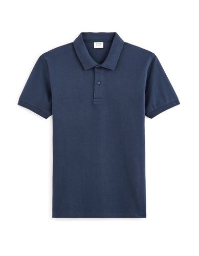 Polo piqué straight en coton - marine - celio - Modalova