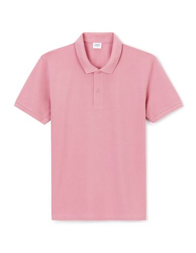 Polo piqué straight en coton - rose foncé - celio - Modalova