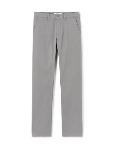 Pantalon chino straight en coton stretch - gris - camaieu - Modalova