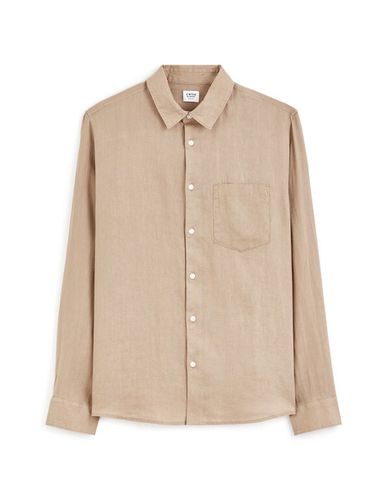 Chemise regular en lin - taupe - camaieu - Modalova