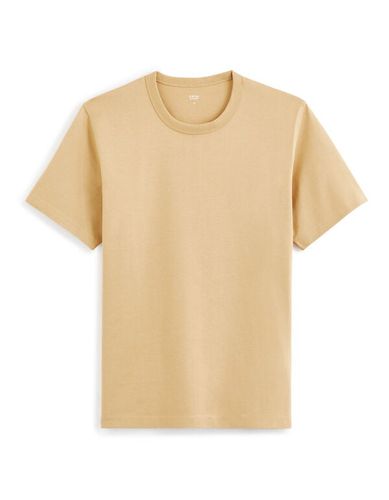 T-shirt boxy col rond 100% coton - marron - celio - Modalova