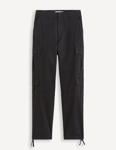 Pantalon cargo coton stretch - marine - celio - Modalova