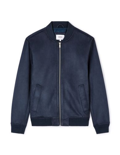 Bomber en faux daim - marine - camaieu - Modalova