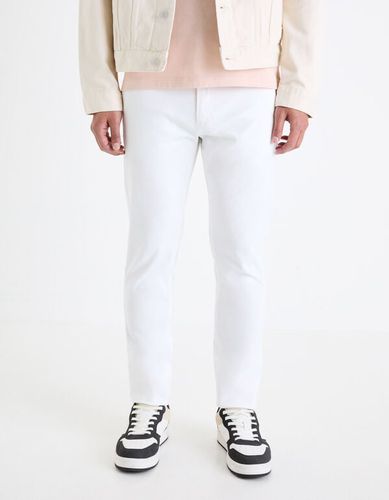 Pantalon chino slim - blanc - celio - Modalova