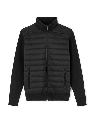 Veste blouson col montant en coton mélangé - camaieu - Modalova