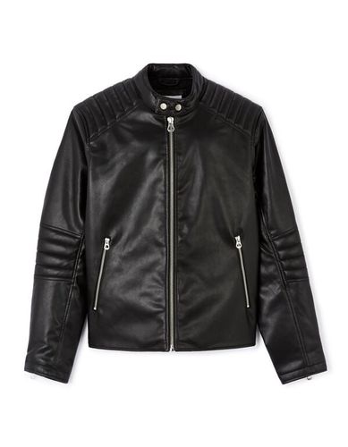 Blouson biker - noir - camaieu - Modalova