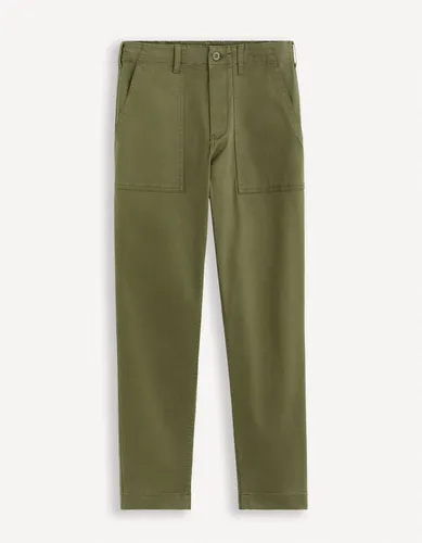 Pantalon cargo coton stretch - noir - celio - Modalova