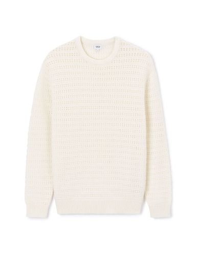 Pull col rond 100% coton - beige - camaieu - Modalova