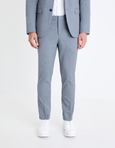 Pantalon de costume slim - bleu chambray - celio - Modalova