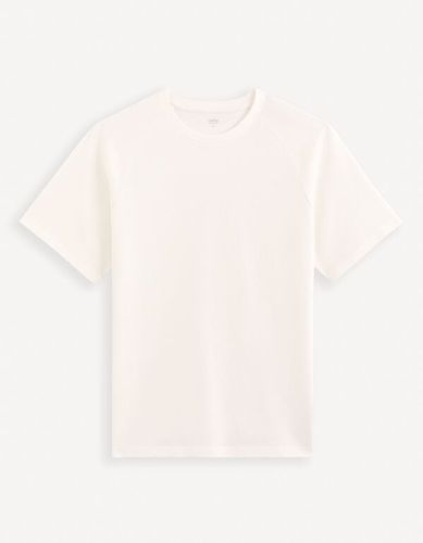 T-shirt boxy en coton - écru - celio - Modalova