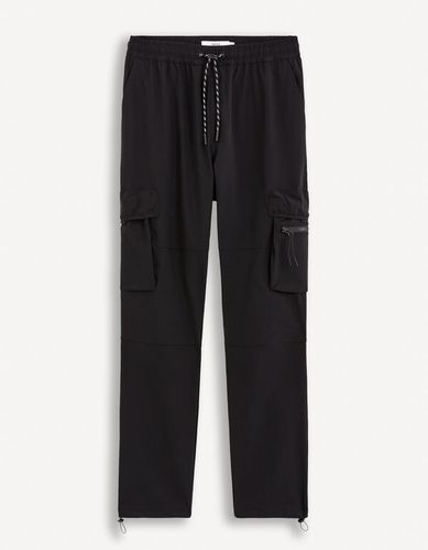 Pantalon cargo straight - noir - celio - Modalova