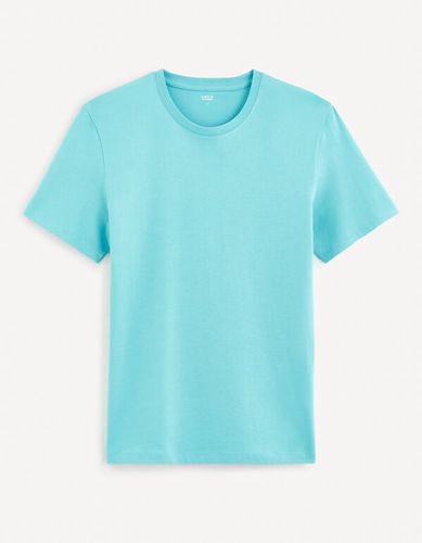 T-shirt col rond en coton - celio - Modalova