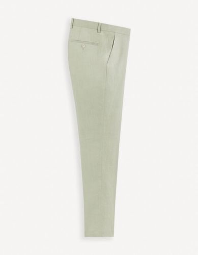 Pantalon de costume slim en lin - celio - Modalova