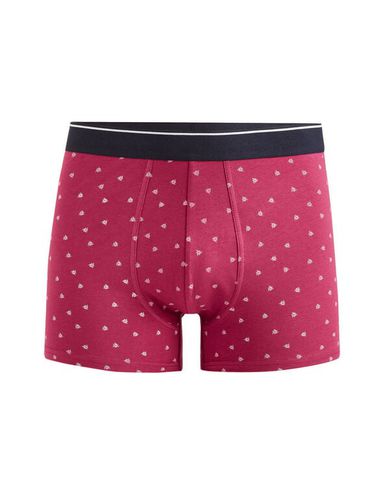 Boxer en coton stretch - bordeaux - celio - Modalova