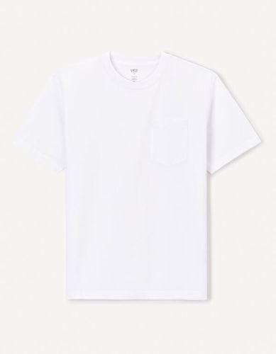 T-shirt col rond Coolmax - blanc - celio - Modalova