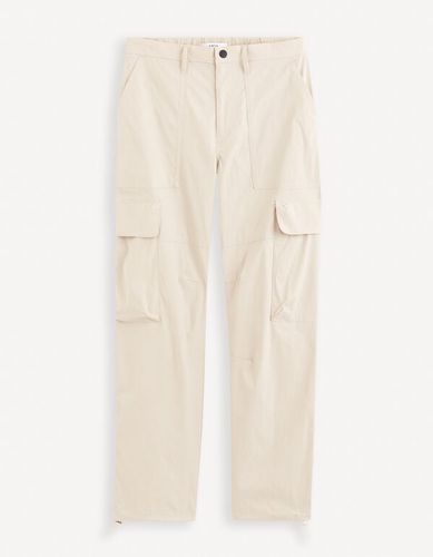 Pantalon cargo large - beige - celio - Modalova