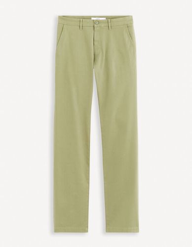 Pantalon chino straight - vert - celio - Modalova
