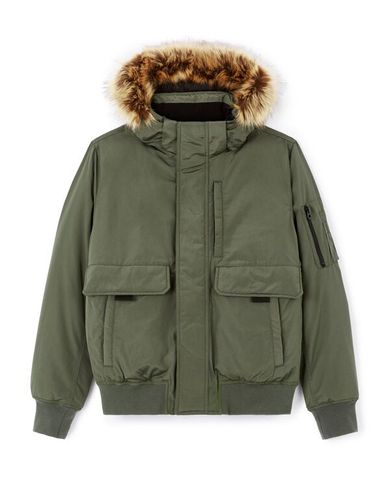 Blouson grand froid à capuche - kaki - camaieu - Modalova