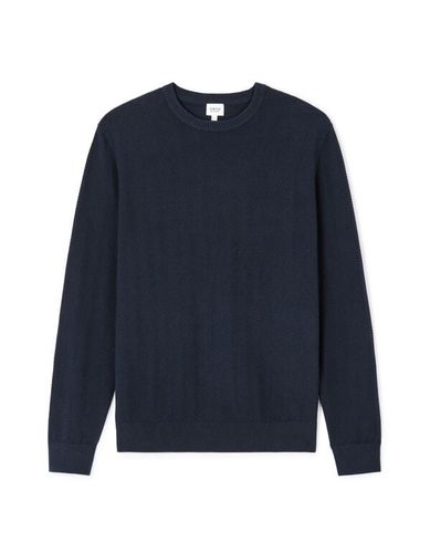 Pull col rond 100% coton - marine - camaieu - Modalova