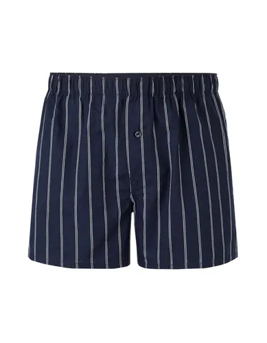 Caleçon woven boxer en coton à rayures - marine - camaieu - Modalova