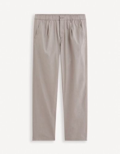 Pantalon chino straight - gris - celio - Modalova