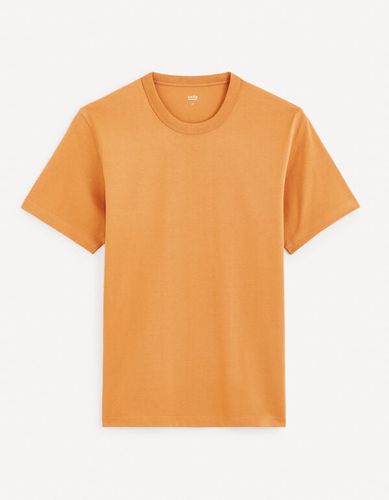 T-shirt boxy 100% coton - marron - celio - Modalova