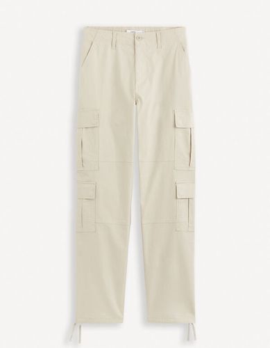 Pantalon cargo stretch- beige - celio - Modalova